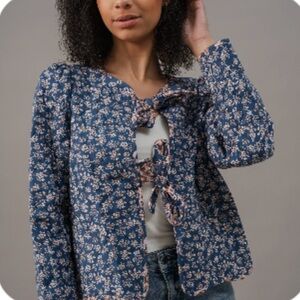 Floral Blue Women's Jacket